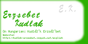 erzsebet kudlak business card